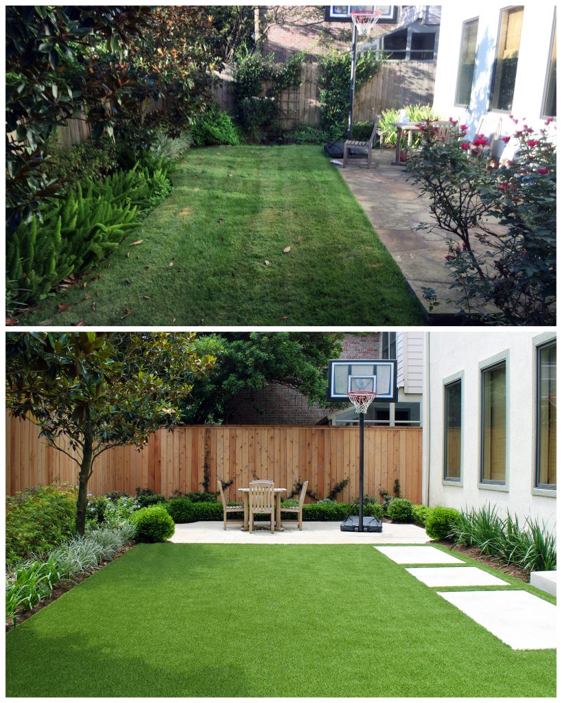 landscaping pictures before and after
